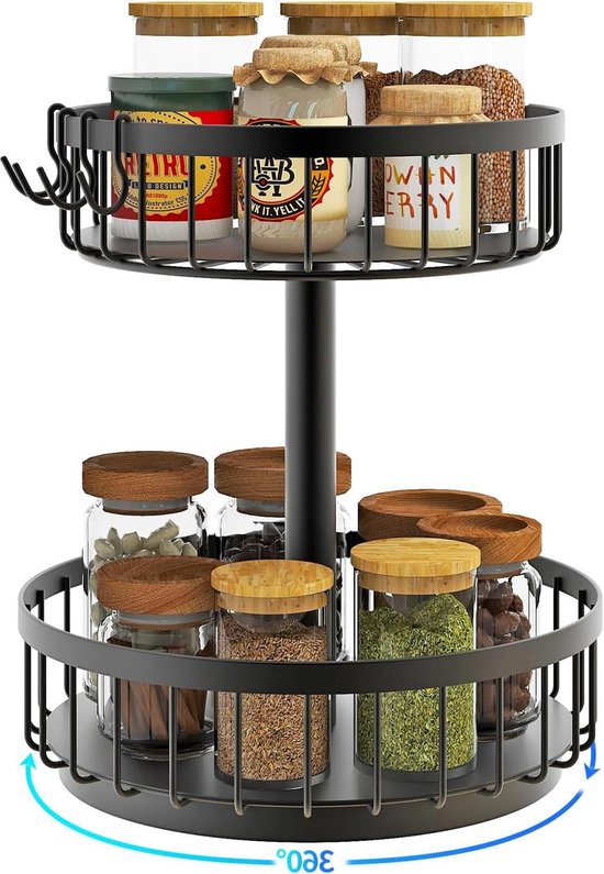 Kruidenrek 360 Rotatiekast Organizer 12 Inch Spice Drink