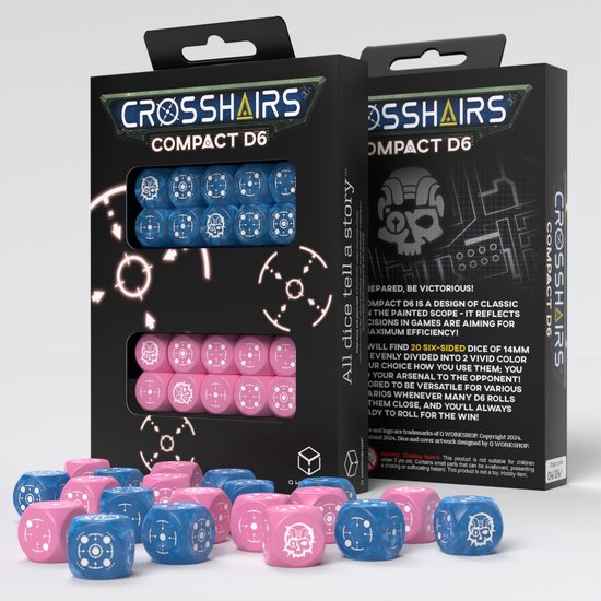 Foto: Q workshop crosshairs compact d6 blue pink 20 