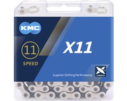 KMC ketting X11 silver/black , 1/2x1128, 5.88mm, 114 L 11-speed