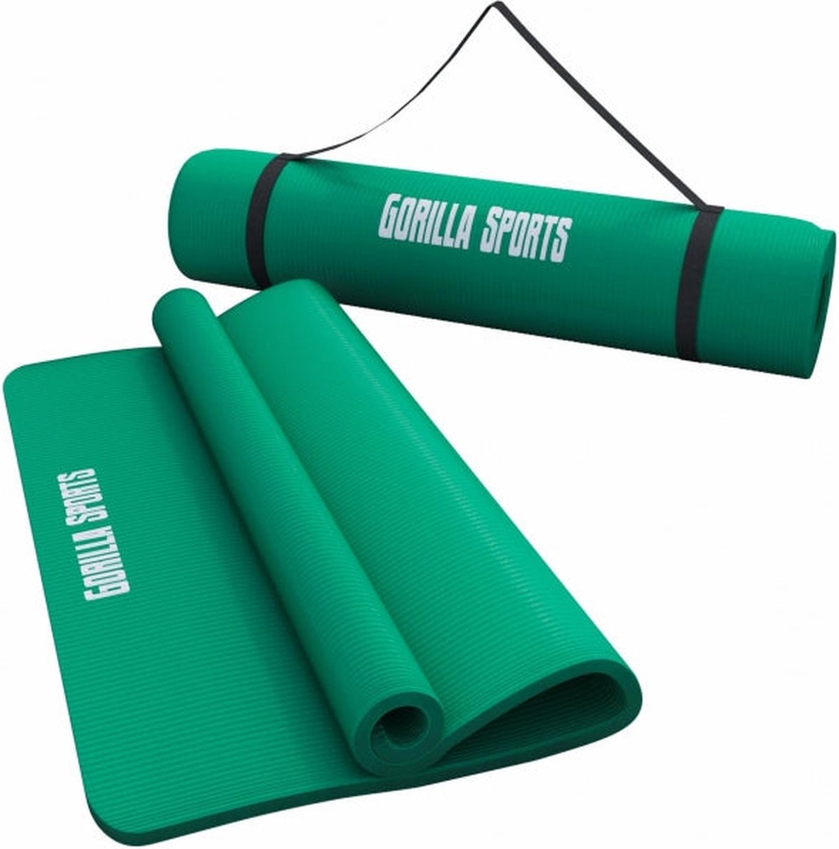 Gorilla Sports Yogamat Deluxe - Groen - 190 x 100 x 15 cm - Yoga Mat