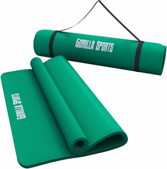 Gorilla Sports Yogamat Deluxe - Groen - 190 x 100 x 1,5 cm - Yoga Mat
