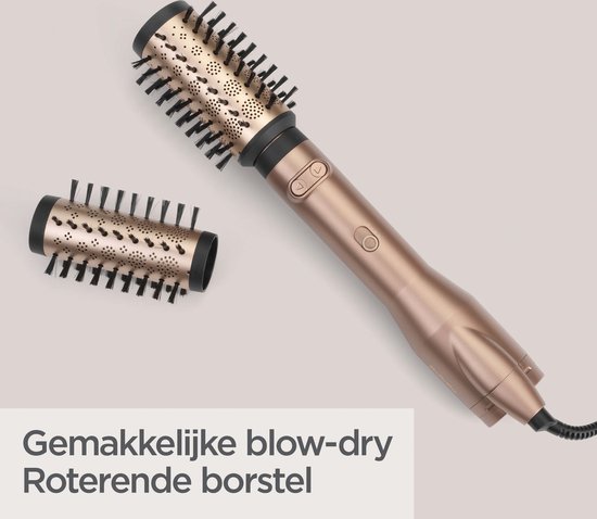 BaByliss Big Hair Dual Föhnborstel AS952E - Roterende föhnborstel - 2 roterende borstels - Evenredige luchtverdeling [Airstyler]