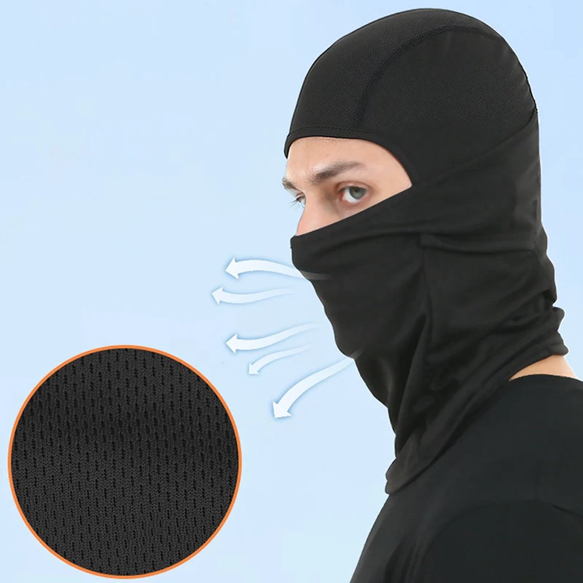 CHPN Winddicht Bivakmuts Ski Masker Motor Gezichtsmasker Mondkap – Unisex Zwart