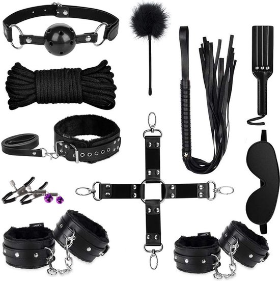 Foto: Dowo bdsm extreme bondage set 14 delig sm handboeien doe dobbelsteen zweep veer zweepje sex toys voor koppels seksspeeltjes voor mannen en vrouwen sex pakket en toys