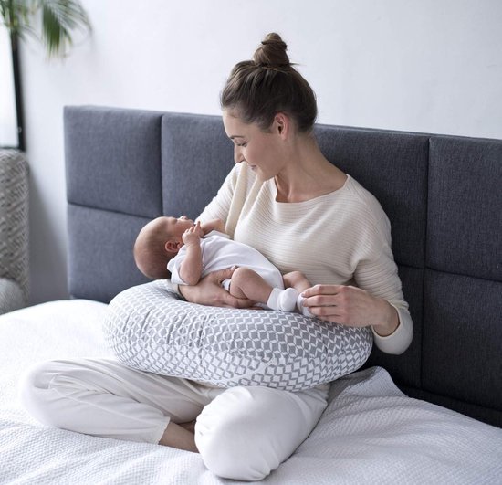 Cuscino Allattamento Ergonomico Motherhood - Öko-Tex Standard 100, Beige, Lavabile, Per Neonati 0m+