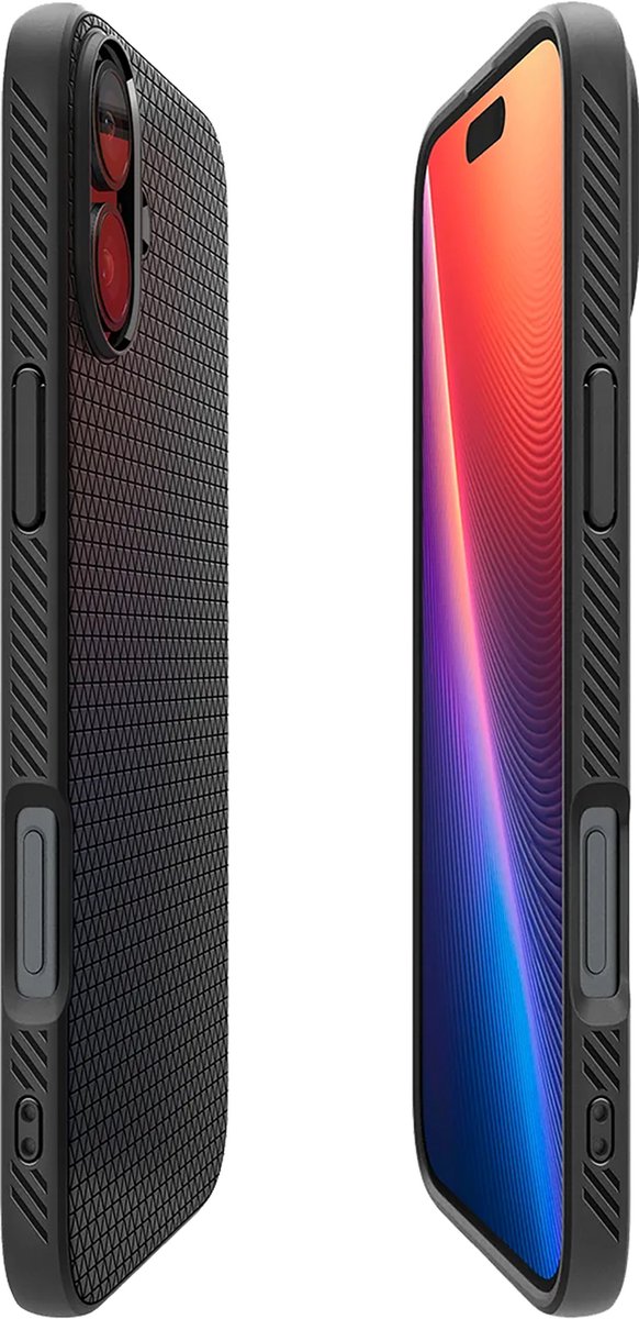 iPhone 16 Hoesje Spigen Liquid Air TPU Zwart - Slank, Shockproof, Grip, Draadloos Opladen - Afbeelding 5