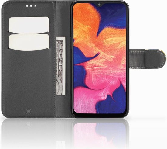 Portefeuille Samsung Galaxy A10 Cuir PU Portefeuille Livre Timbres