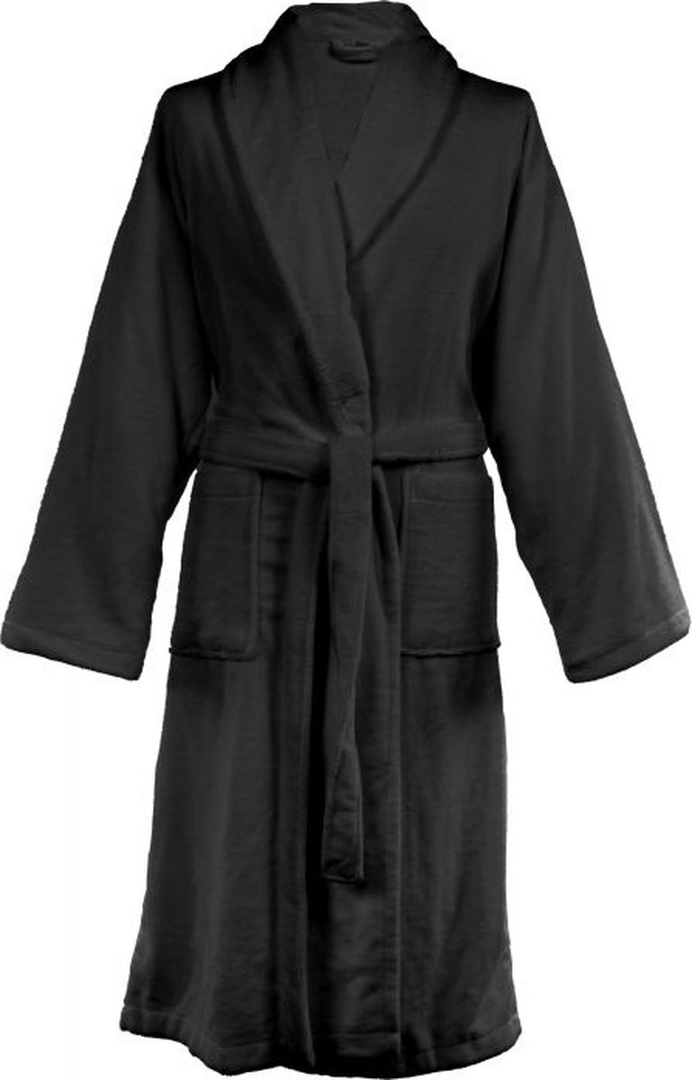 Tiseco Badjas TRIGA - 2XL - unisex, zwart BLACK