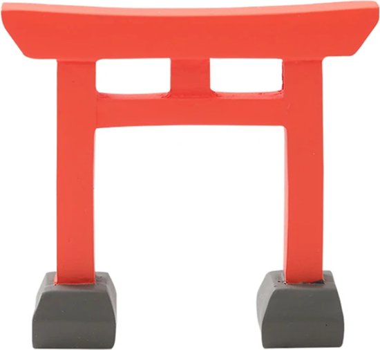 Rode Japanse Shinto Tori Poort - Miniatuur - Shinto Altaar - Japan Traditionele souvenir - 6.8 x 6 cm
