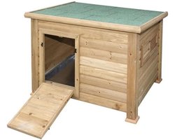 Eenden- en ganzenstal 93 x 73 x 67 cm bruin - Geschikt voor Kerbl 82809 konijnenhok voor buiten