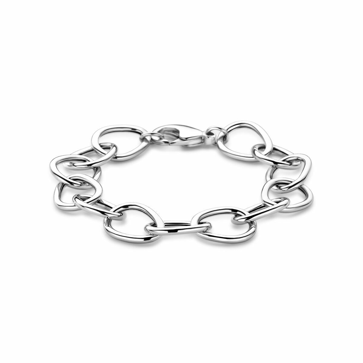 Zilver Gerhodineerd Armband 12,5 Mm 19 Cm 1340011