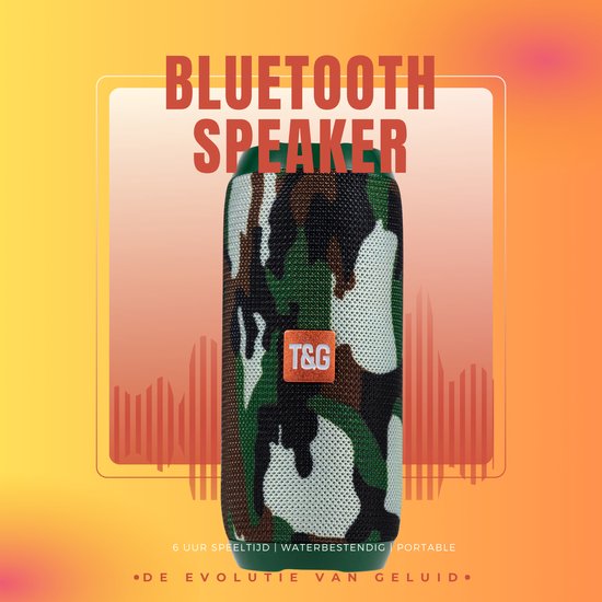 Pulver draadloos Speaker Camo - Muziek box - TG Prox - 10 watt - Speakers - Draadloos - werkt op bluetooth van Pulver — afbeelding 5