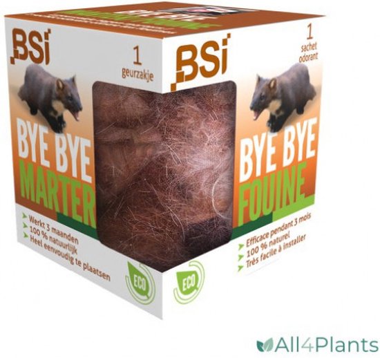 BSI Bye Bye Marter/Fouine geurzakje met marterafbeelding, 1 stuk.