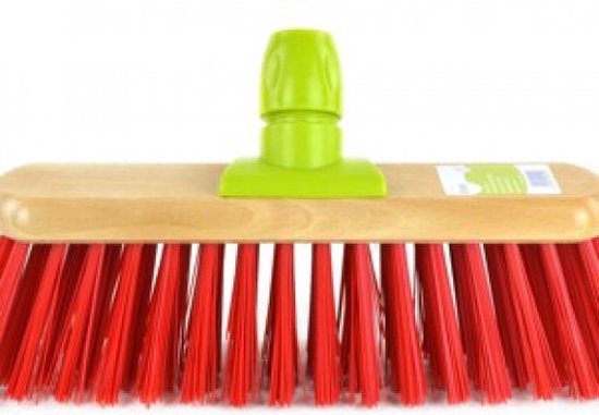 Linea straatbezem gelakt hout pvc rood van Linea — afbeelding 2