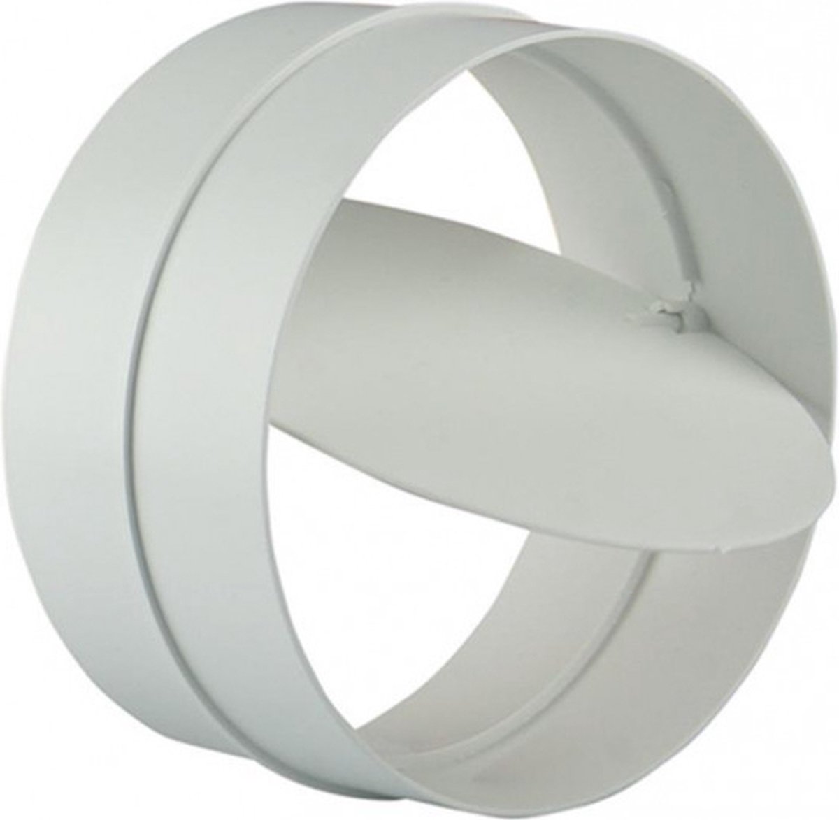 Renson Pvc Verbindingsstuk + Terugslagklep 125MM Diam. 7007 Wit