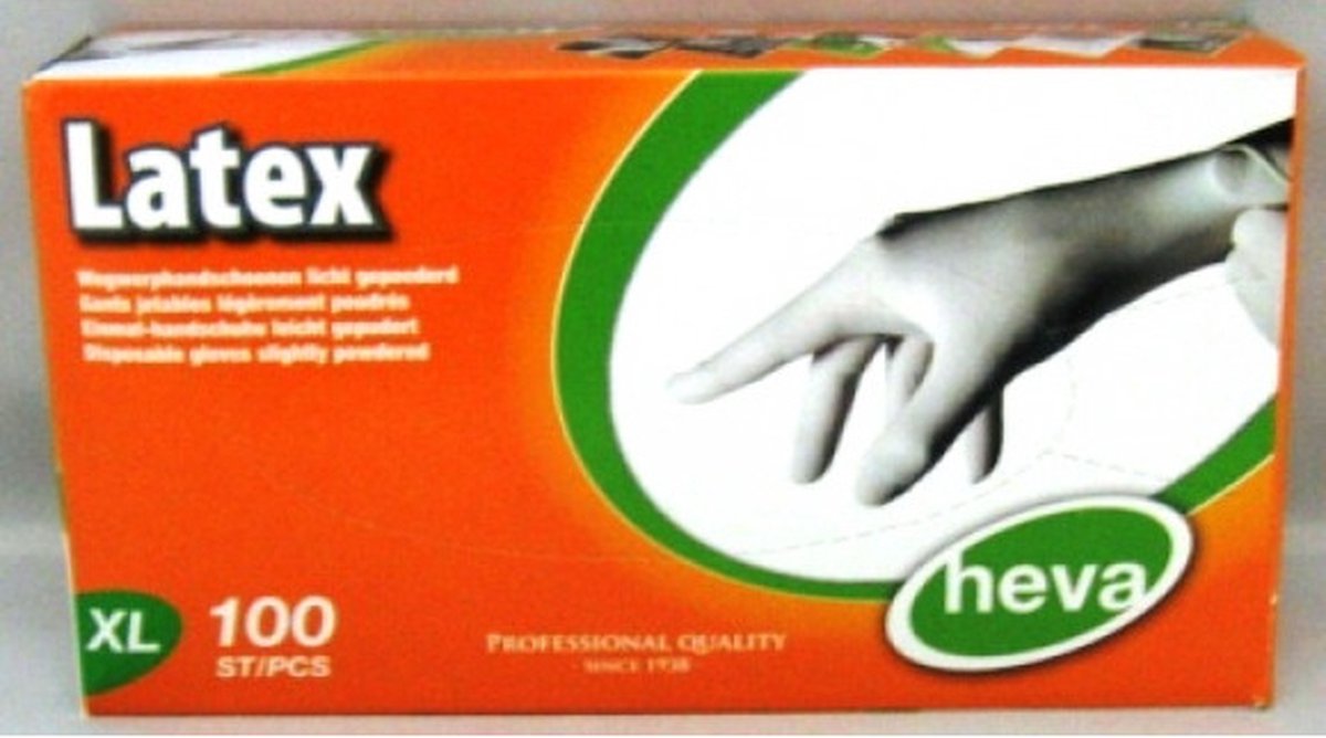 Goedkoopste Heva Latex Wegwerp Handschoenen Gepoederd - M - 100 Stuks - Wit