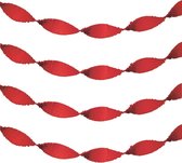 Feest slinger - rood - crepe papier - 24 meter - draaislinger decoratie