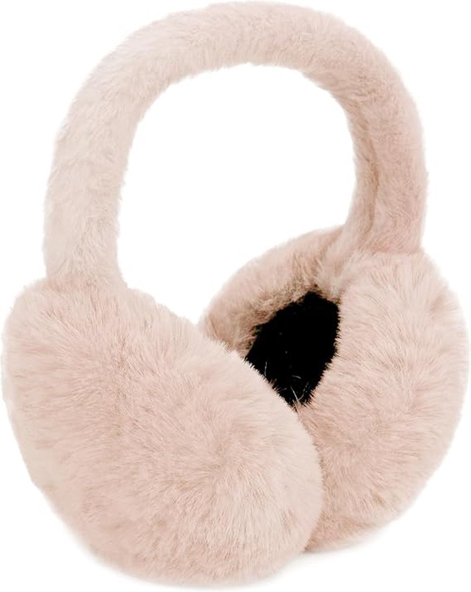 Image of 1 stuk - oorbeschermers - opvouwbare oorbeschermers - winterwarmte - winddicht en antivries - eenvoudig - beige - winterwarme damesoorbeschermers