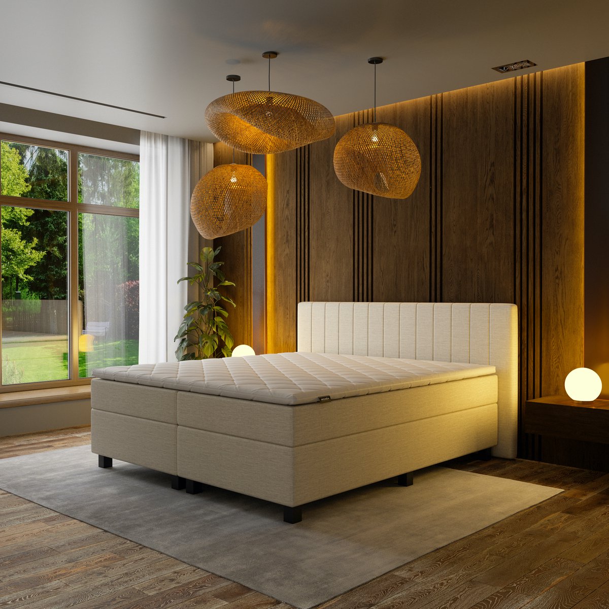 Brouwers Bedding Mörgenn Boxspring Douze Pocketvering Beige - afbeelding 3
