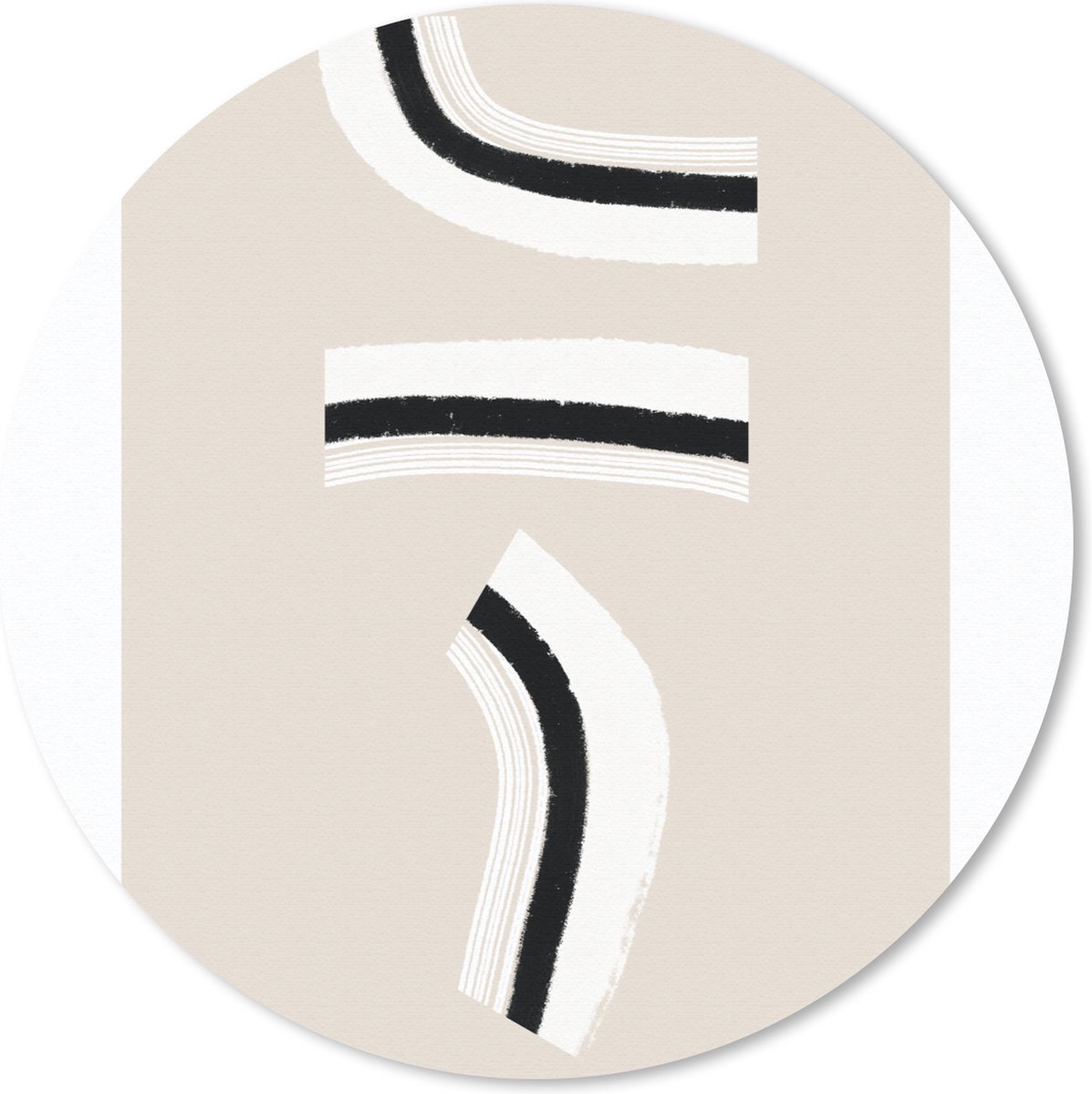 Muismat rond 30x30 cm - Mousepad Lijn - Pastel - Design - Ronde muismatten