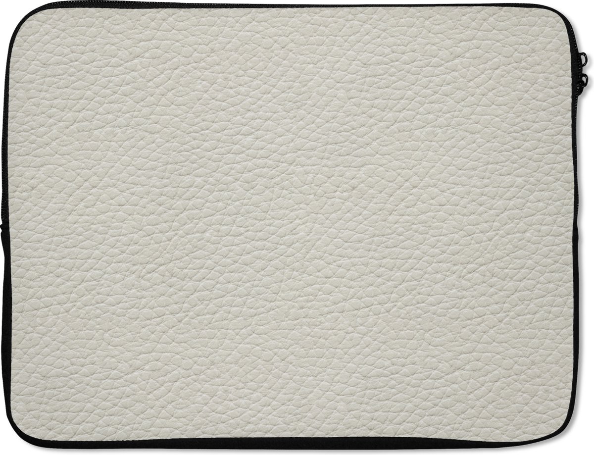 Laptophoes 17 inch - Inductie beschermer - Leer - Structuur - Dieren - Laptop sleeve - Binnenmaat 41x28 cm - Zwarte achterkant