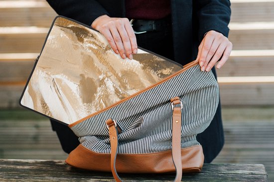 Housse ordinateur 13 pouces - Or - Beige - Abstrait - Housse ordinateur