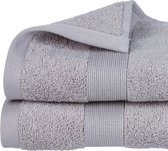 Atmosphera Serviette de bain Towelmaster - 8x - gris clair - luxe - 50 x 90 cm - coton - 450 grammes - serviette de bain