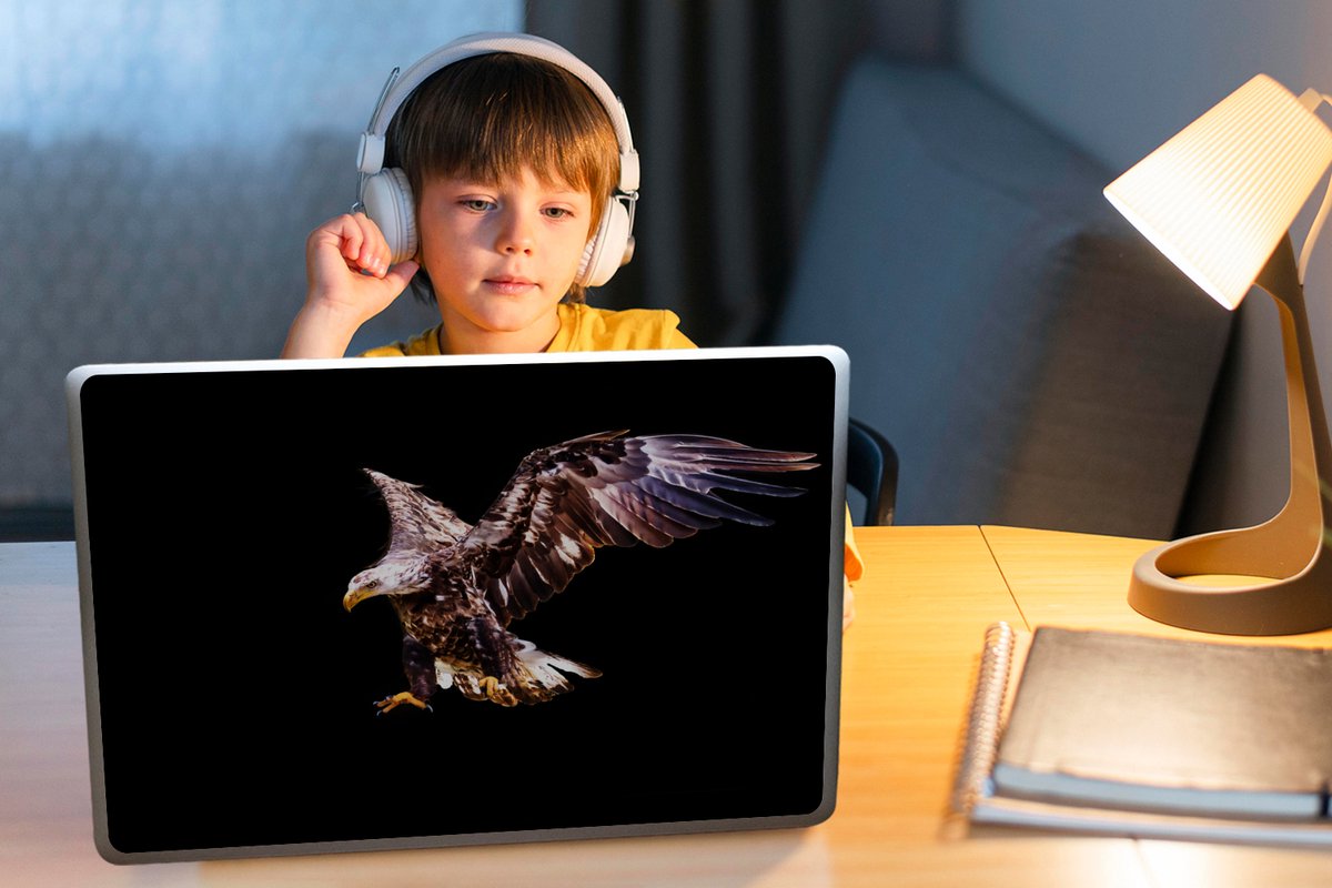Laptop sticker - 15.6 inch - Adelaar - Vogel - Veren - 36x27,5cm - Laptopstickers - Laptop skin - Cover