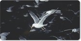 Bureauonderlegger - Vogel - Zwart - Zwerm - 60x30 - Muismat