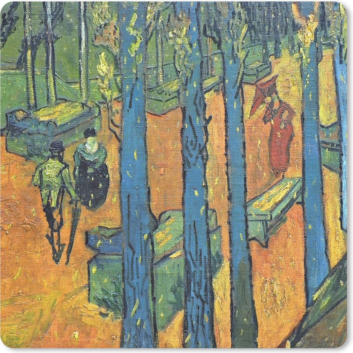 Muismat 20x20 cm - Mousepad Les Alyscamps - Vincent van Gogh - Muismatten