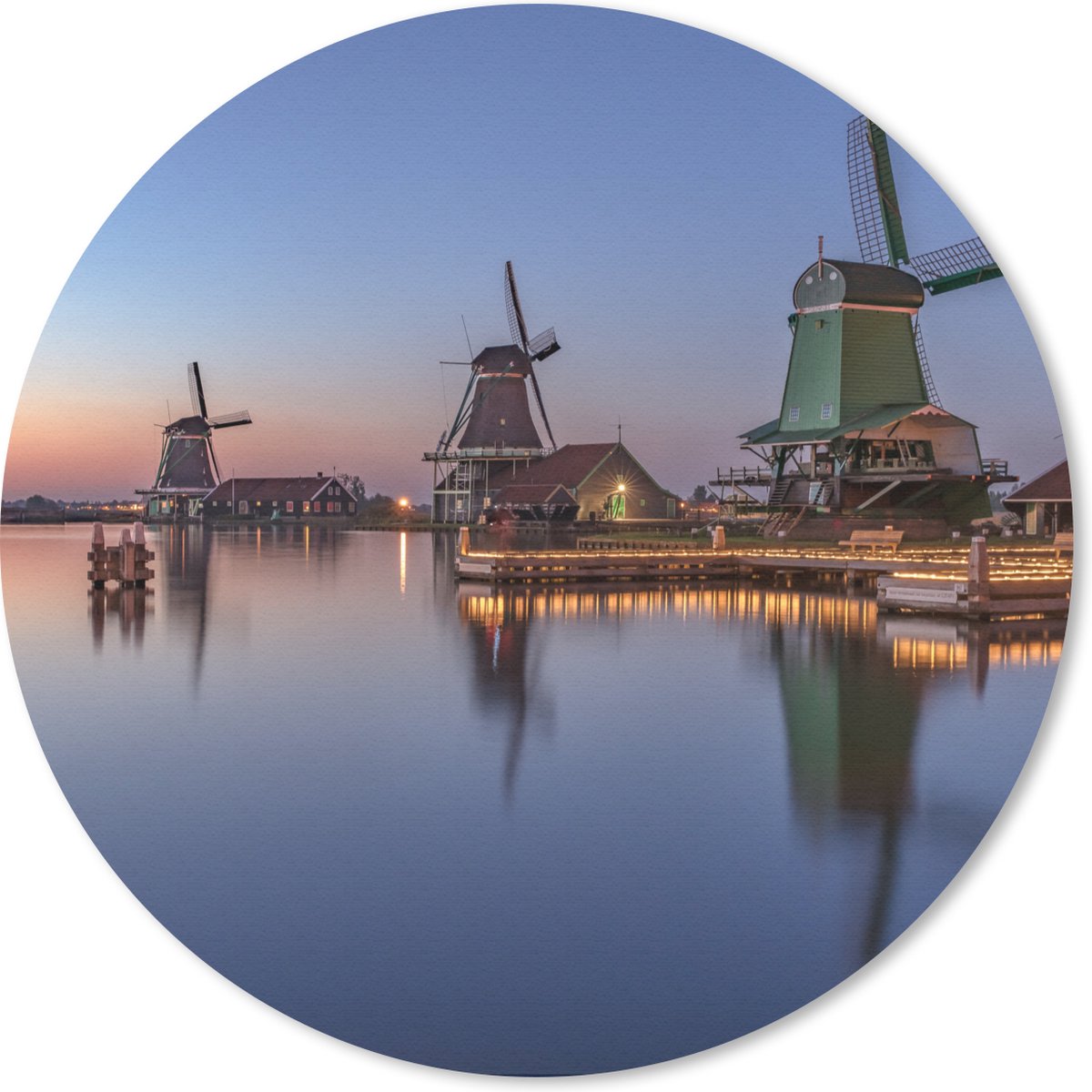 Muismat rond 50x50 cm - Mousepad Windmolens in Nederland - Ronde muismatten