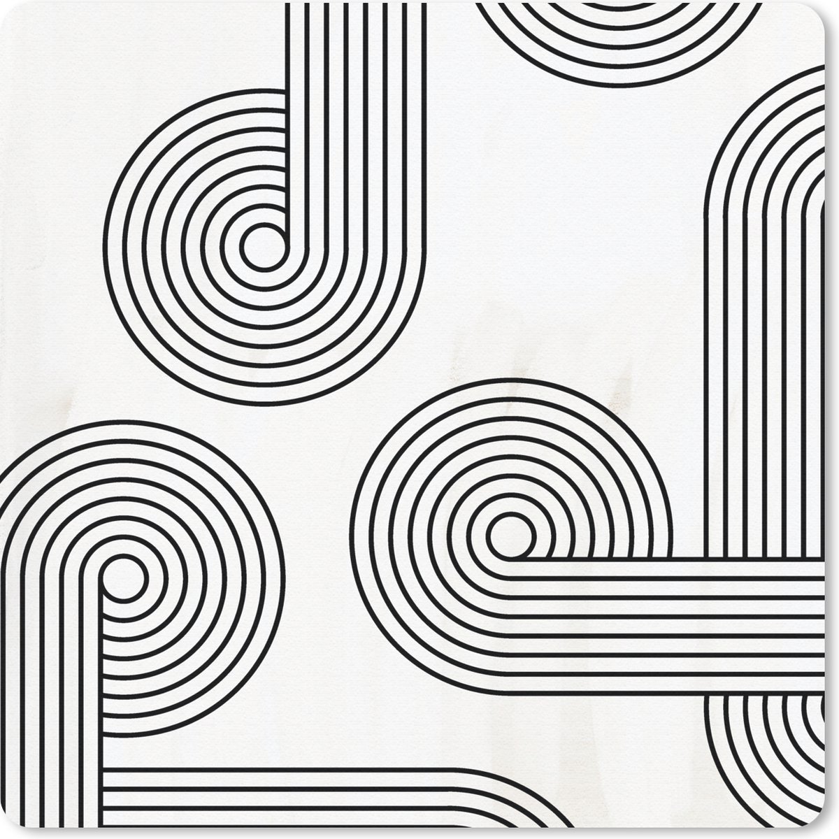 Muismat 20x20 cm - Mousepad Kunst - Abstract - Cirkel - Muismatten