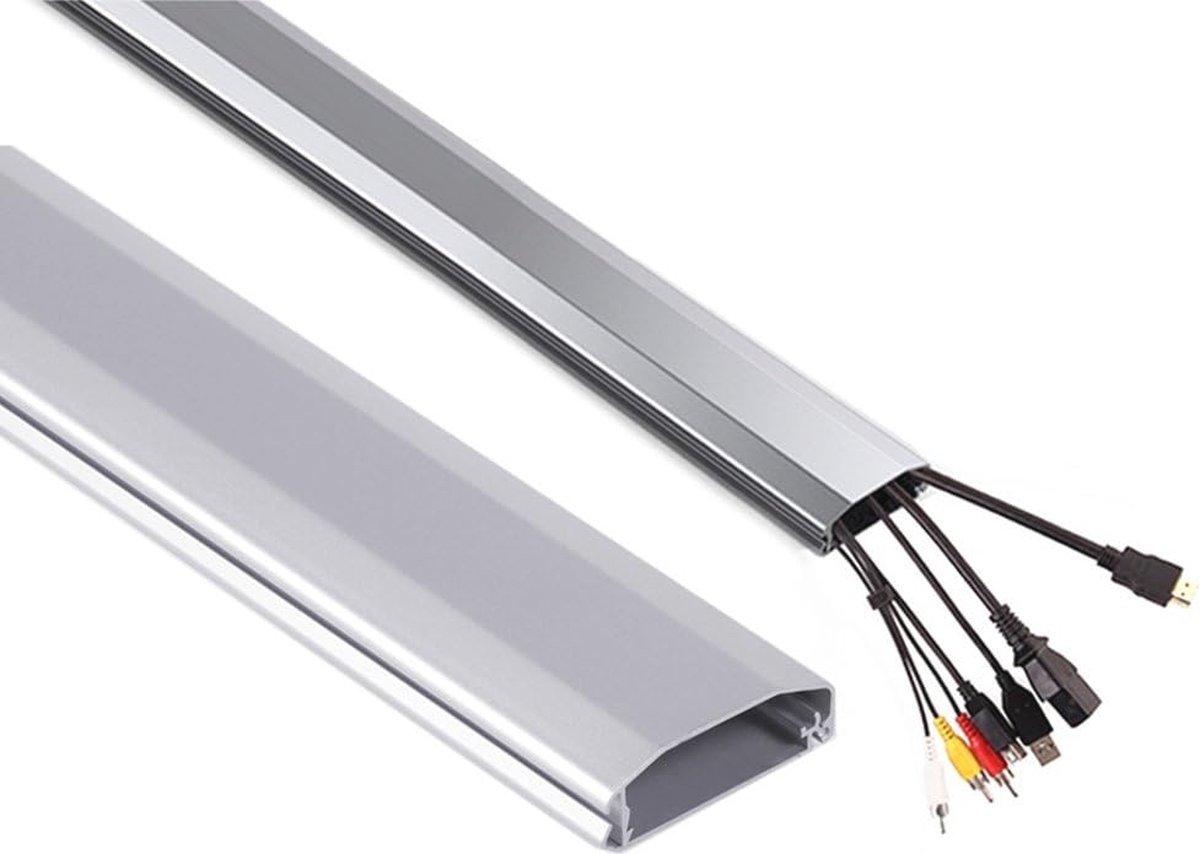 Kabelgoot Aluminium 75 cm - Kabelkanaal voor Organisatie en Bescherming van Kabels - Eenvoudige Montage