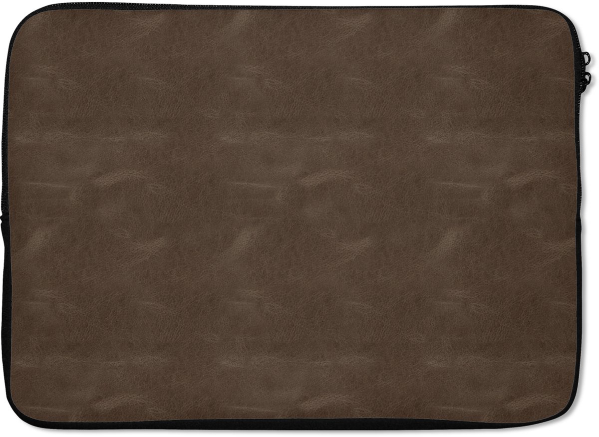 Laptophoes - Leer print - Bruin - Laptop accesoires - Laptop - 13 Inch - Laptopcase
