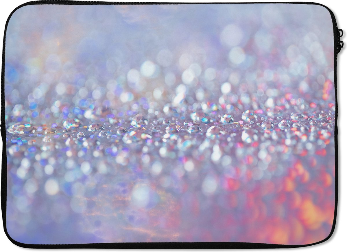 Laptophoes 14 inch - Water - Design - Abstract - Licht - Laptop sleeve - Binnenmaat 33x23 cm - Zwarte achterkant