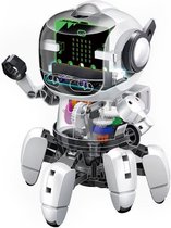 Velleman Robot bouwpakket, Tobbie II, micro:bit, programmeerbare robot voor kinderen, STEM-robotica, leren programmeren van speelgoed, cadeaus voor kinderen vanaf 14 jaar, elektronica experimenteerdoos, eenvoudige montage