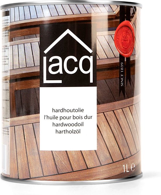Lacq Hardhoutolie - Houtolie - 1 liter - Voor buiten - Voor tuinmeubels en vlonders