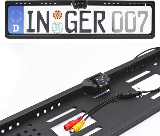 Universele Achteruitrijcamera Met 8 LED's – 170° Groothoek, Nachtzicht, IP67 Waterdicht – Voor Auto's, SUV's, Campers & Vrachtwagens (zwart)