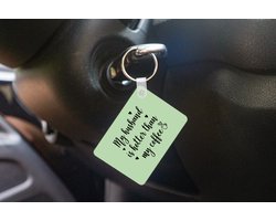 Sleutelhanger - Quotes - Spreuken - My husband is hotter than my coffee - Uitdeelcadeautjes - Plastic