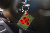 Sleutelhanger - Bloemen - Klaproos - Rood - Uitdeelcadeautjes - Plastic