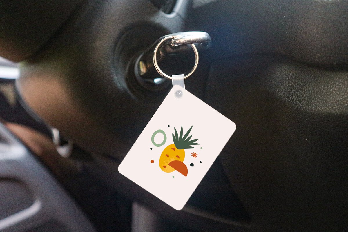 Sleutelhanger - Ananas - Fruit - Simpel - Uitdeelcadeautjes - Plastic
