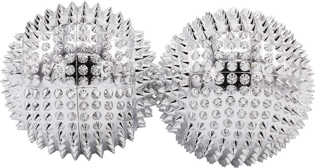 Goedkoopste Twee Magnetische Massageballen voor Acupressuur - Set van 2, 55 mm, Ideaal voor Zelfmassage