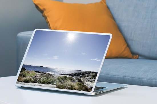 Autocollant pour ordinateur portable - 15,6 pouces - Plage - Nature - Soleil - 36x27,5 cm - Autocollants pour ordinateur portable - Peau pour ordinateur portable - Couverture