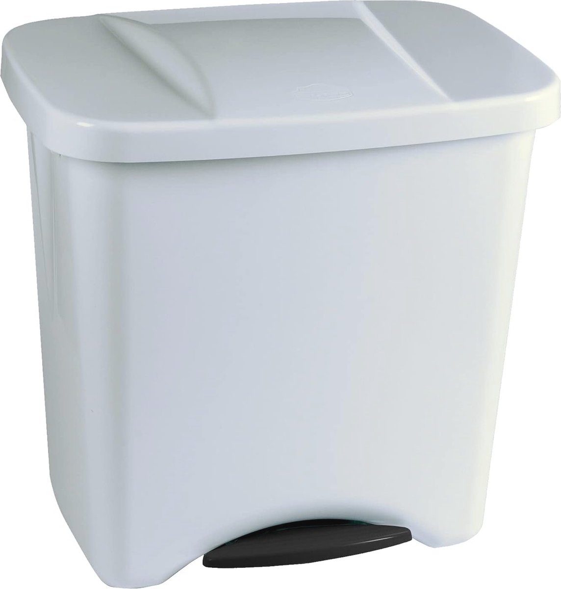 Afvalbak 50 liter - Pedaalemmer 50 liter - Afvalemmer 50 liter - 47,5 x 36 x 48 cm - Wit