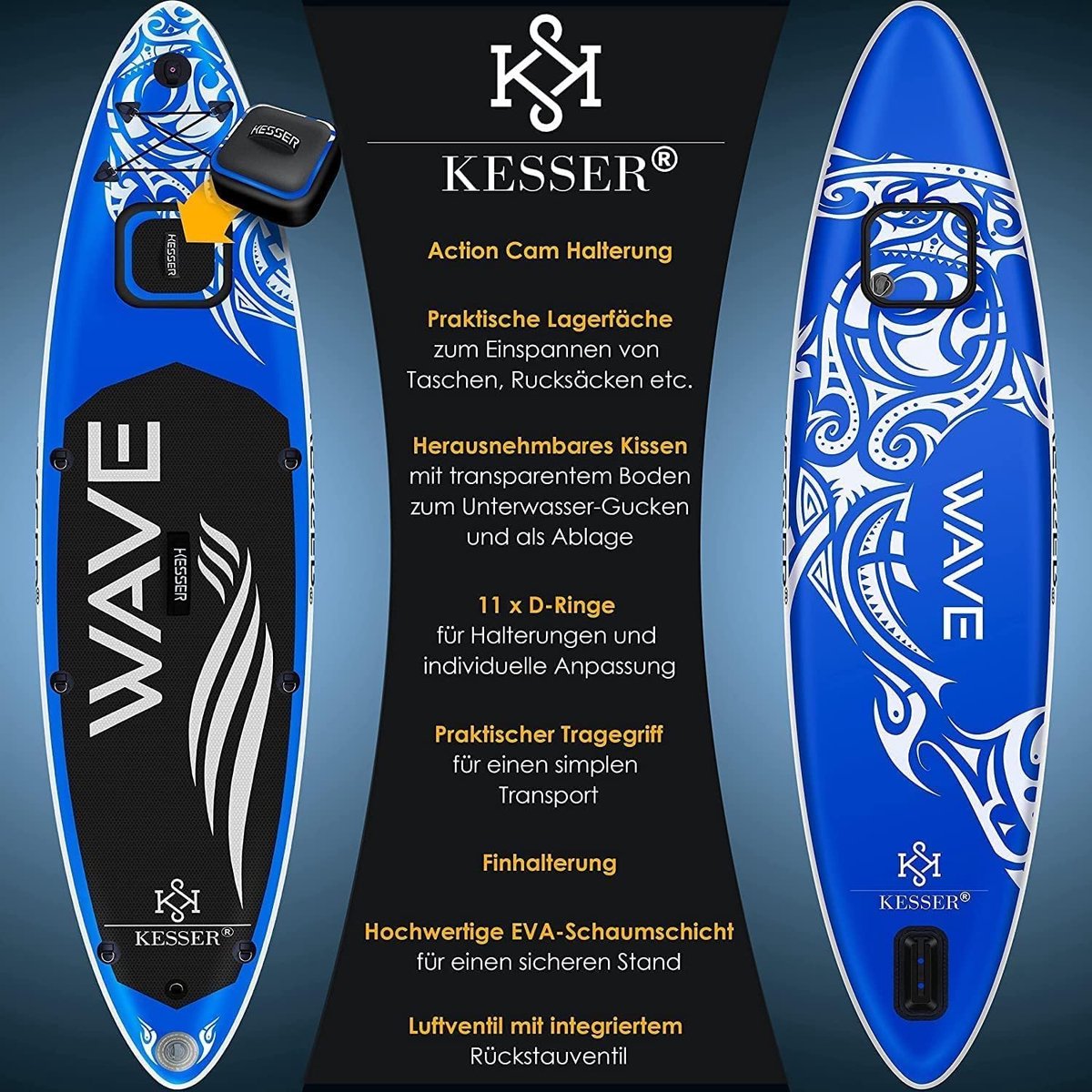 KESSER® Kajak-Sitz Für SUP Board Stand Up Paddle Surfboard Sitz SUP Paddling Paddelboards Gepolsterte Sitz 32x38cm Rueckenlehne 51x45cm Schnell Und Einfach Montiert Schwarz Grau KESSER® Kajak-Sitz Für SUP Board Stand Up Paddle Surfboard Sitz SUP Paddling Paddelboards Gepolsterte Sitz 32x38cm Rueckenlehne 51x45cm Schnell Und Einfach Montiert Schwarz Grau