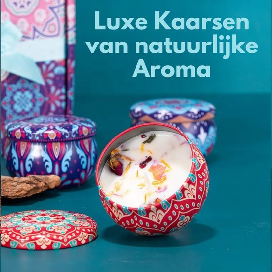 Boncy® Set de Bougies parfumées - Coffret Cadeau de Bougies Geur 4 Pièces - Coffret Cadeau Bougie Parfumée Femme - Cadeau Bougie pour Femme - Coloré