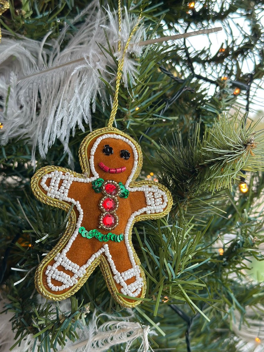 HEM Gingerbreadman Kerstbal – Kersthanger 12 cm – Ornament Peperkoekmannetje – Kerstdecoratie – Kersthanger voor Kerstboom