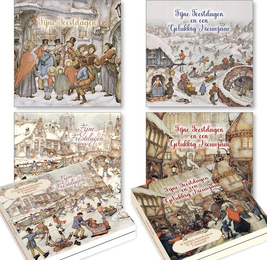 Anton Pieck kerstkaarten set 3