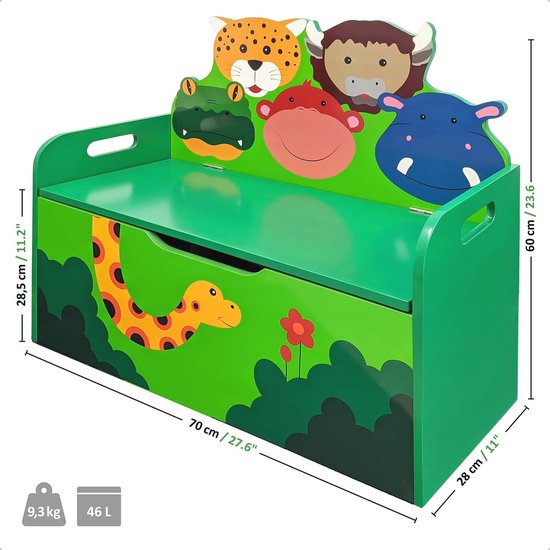 Kindersitzbank mit Stauraum, 2 in 1 Spielzeugkiste Aufbewahrungstruhe für Kinder mit Rückenlehne, Truhenbank mit Klappdeckel für Kinderzimmer Spielzimmer Kinder Aufbewahrungsbank