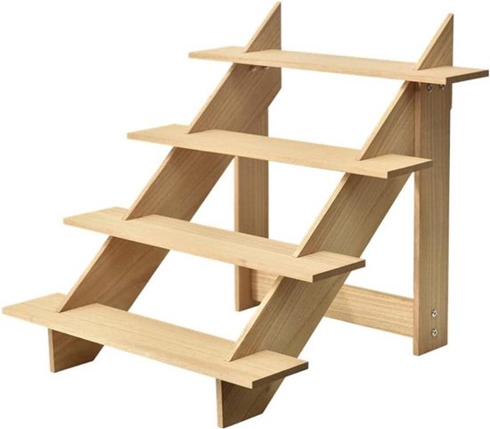 vidaXL Plantenbak met Rek 40 cm Bamboe Bloembak Tuinbak Bak Plantenrek Tuinrek